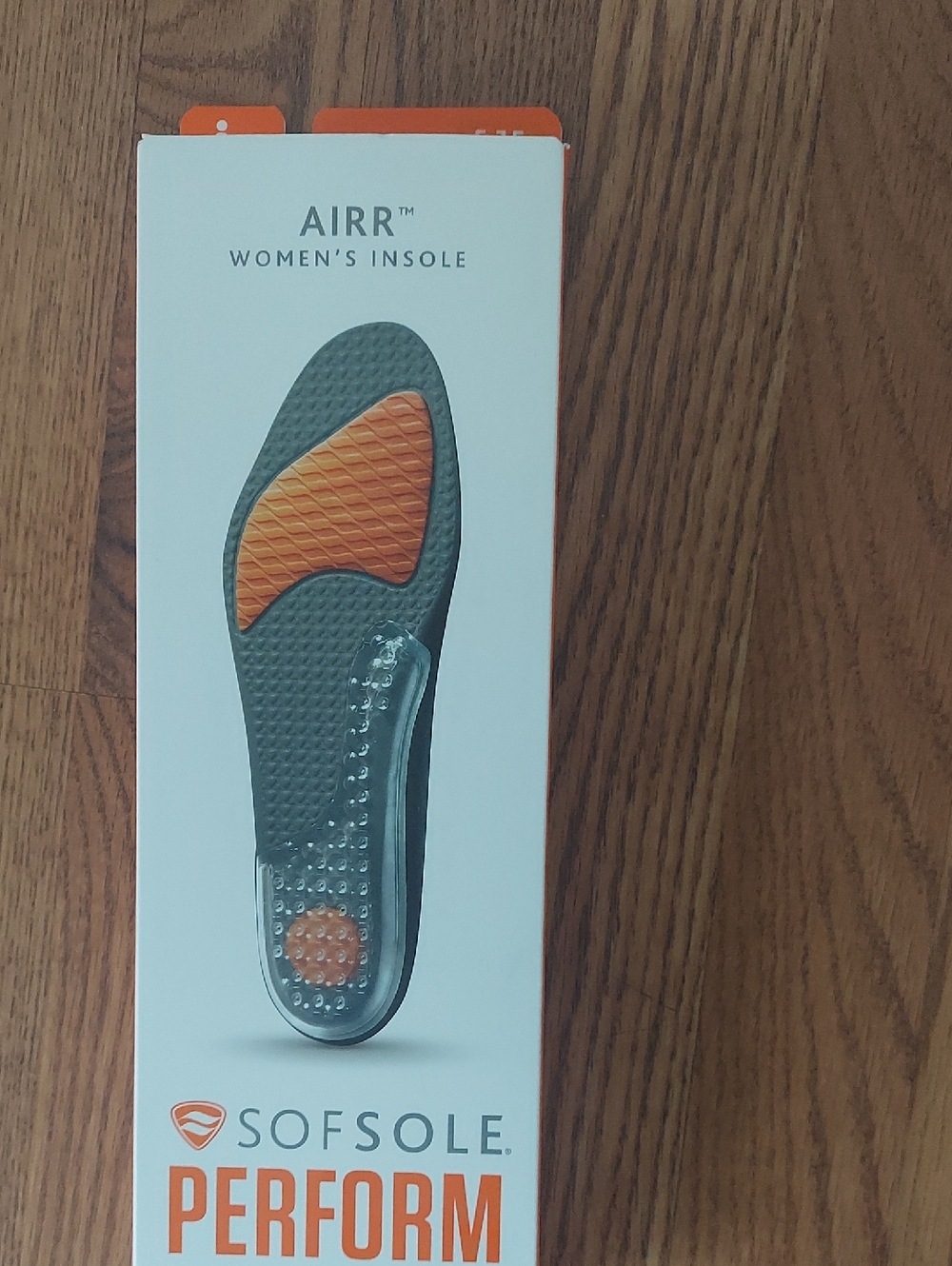AIRR Women's Insole - Gray with Orange Support Zones